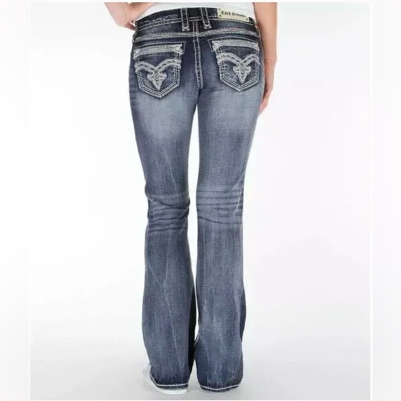 Rock Revival- Parol-Easy Bootcut-Jeans-Blue Jeans-Western-Cowgirl-Rodeo-Size 27 - Picture 1 of 16